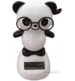 Merssavo Figurine Solaire Ornement Voiture Décor Enfant Jouet Cadeau Forme Panda