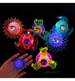 Sichuan Nouveau 3 pièces LED Fidget Spinner Anneau Flash Light Hand Spinner Gyro Stress Relief Toy