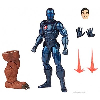 Hasbro Marvel Legends Series figurine Stealth Iron Man de 15 cm design et articulations premium 5 accessoires et pièce Build-a-Figure