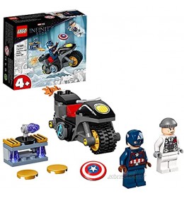 LEGO 76189 Marvel L’affrontement Entre Captain America et Hydra Jouet de Super Héros avec Moto Enfants de 4 Ans et Plus