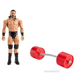 WWE Coffret Wreekin figurine de catch articulée Drew McIntyre avec action de frappe et accessoire haltères pliables jouet pour enfant GVJ34