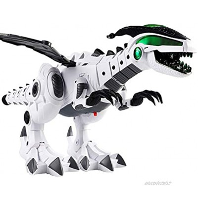 Dinosaur Spray Électrique du Dragon Électrique Robot Pet avec Light Music Kids Toy Noël Avancé Cadeaux De Jouets De La Machine pour Les Garçons,Blanc