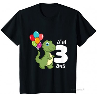 Enfant Je suis déjà un dinosaure de 3 ans dino 3ème anniversaire T-Shirt