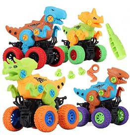 Kingdommax Jouets dinosaures pour garçons de 3 4 5 6 7 ans jouets de construction pour enfants de 3 à 5 tiges jouets de construction de dinosaure jouets d'anniversaire pour garçons et filles