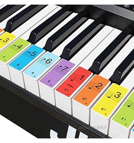 Autocollants amovibles pour clavier ou piano 88 clés Stickers pour enfants