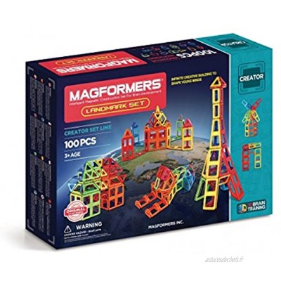 Magformers–Landmark Set de 100pièces magnétiques 703008