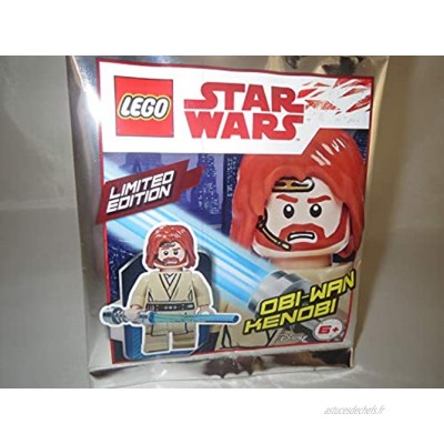 LEGO 911839 Figurine Star Wars Obi-Wan Kenobi avec Sabre Laser Bleu ‰Dition Limit ©e Sac en Poly ©thyl ¨ne