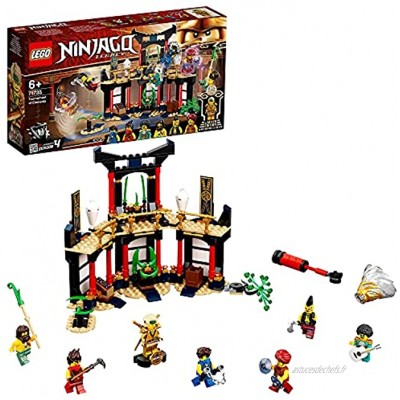 LEGO 71735 Ninjago Le Tournoi des éléments Jeu de Construction avec arène de Combat et Figurine de Ninja Lloyd Or à Collectionner