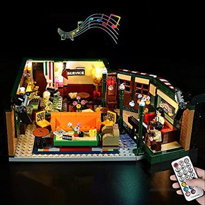 LODIY Upgrade Télécommande Jeu De Lumière avec Sons pour Lego Ideas Central Perk Friends LED Kit éclairage pour Lego 21319 Lego Modèle Non Incluse