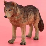 Atyhao Modèle Animal Simulation Loup Mini décoration en Plastique écologique Jouet Animaux Sauvages pour Enfants Enfants Tout-PetitsCyan