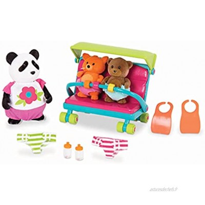 Li’l Woodzeez – Ensemble de Babysitting – Jouet de 13 Pieces avec Personnage d’Animal et Accessoires de Babysitting – Figurines en Miniature et Set de Jeux pour Enfants de 3 Ans et Plus