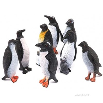 Toddmomy 8 Pcs en Plastique Pingouin Modèles Océan Animal Figurine Gâteau Toppers Animaux Éducatifs Animal Jouet De Noël Cadeau d'anniversaire pour Tout-Petit